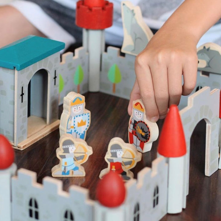 Wooden toy castles