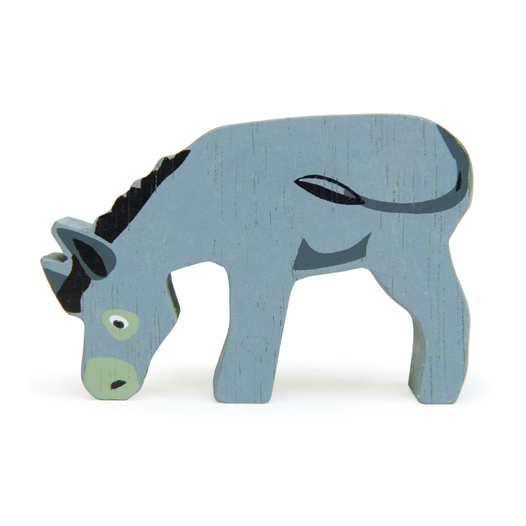 Tender Leaf wooden animal Donkey toy in grey