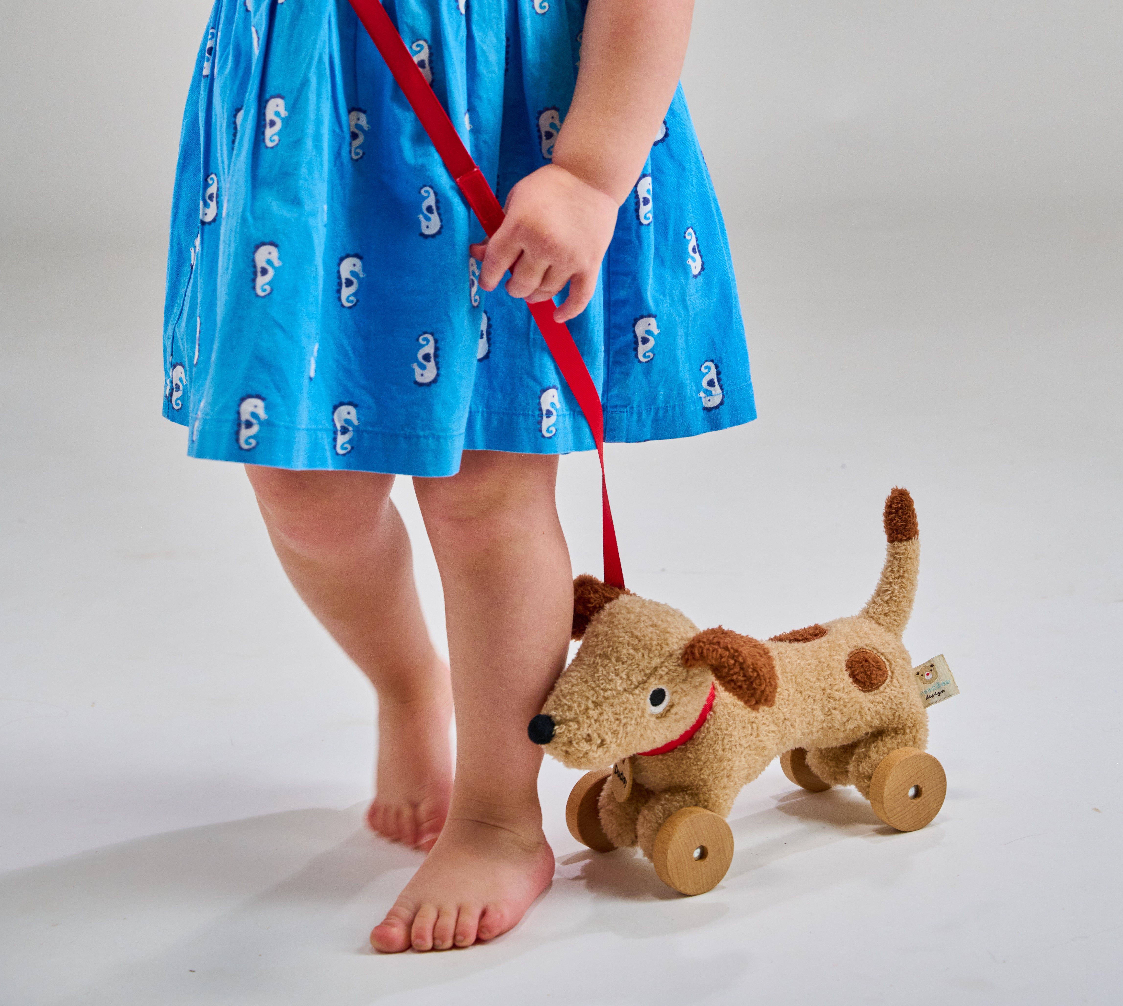 Dudley Pull Along Dog | ThreadBear Design | Soft Toy – ThreadBeardesign