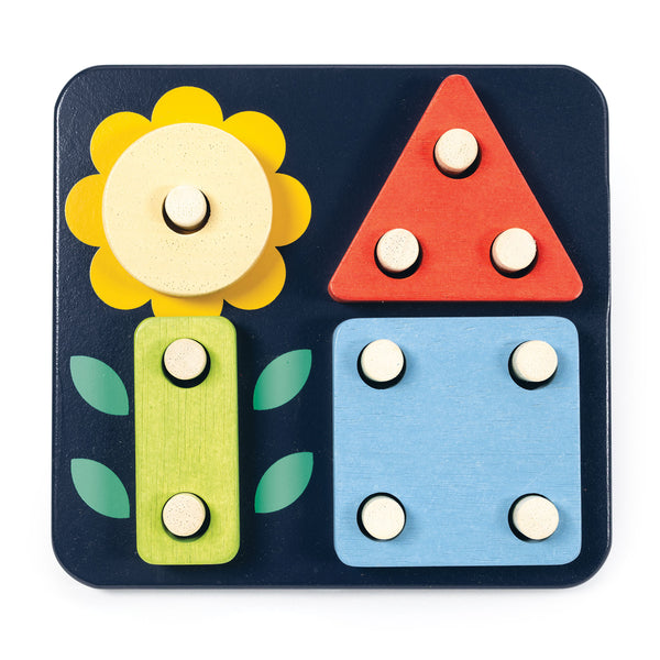 Mentari wooden Count and Match Peg board for toddlers