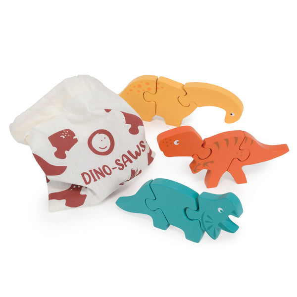Mentari Dino-Saws wooden mix and match dinosaur jigsaws