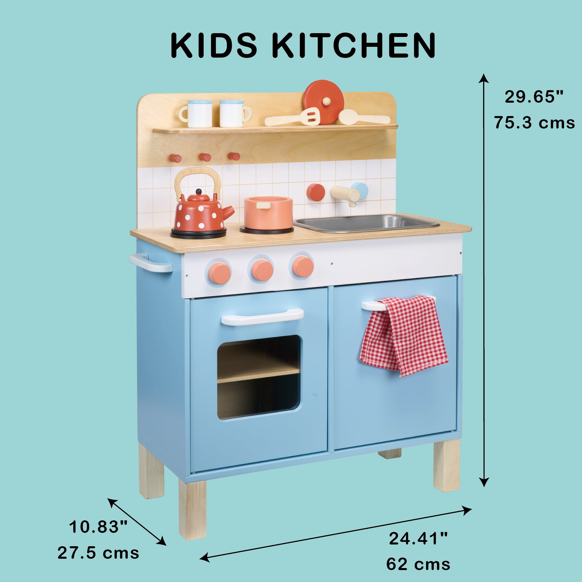 Kid's Kitchen Mentari Toys Wooden Toy Kitchen