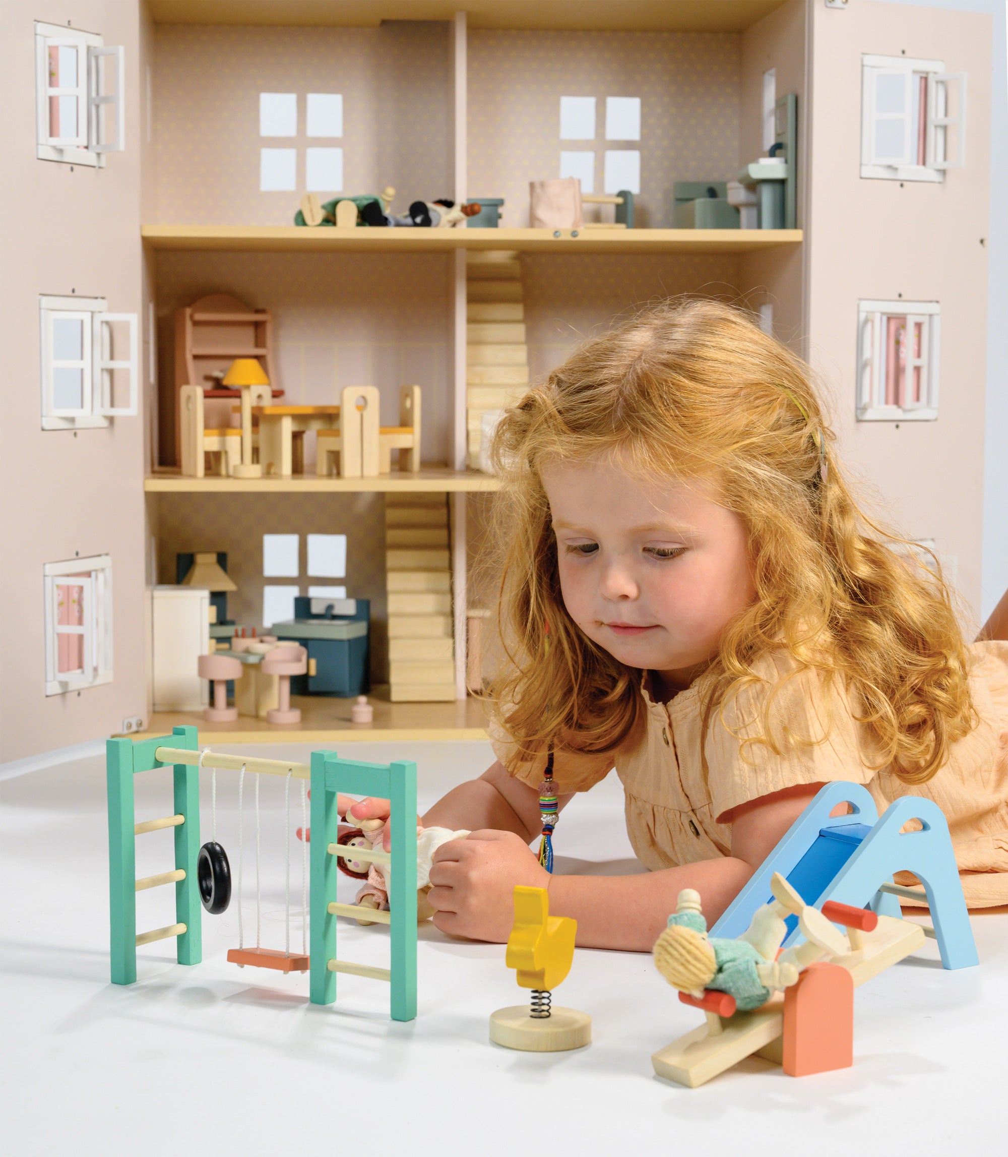 thumbnail image 2 of Doll Amusement Park Slide Swing Accessories For Barbie Doll Girl Play House Acce 2 of 9