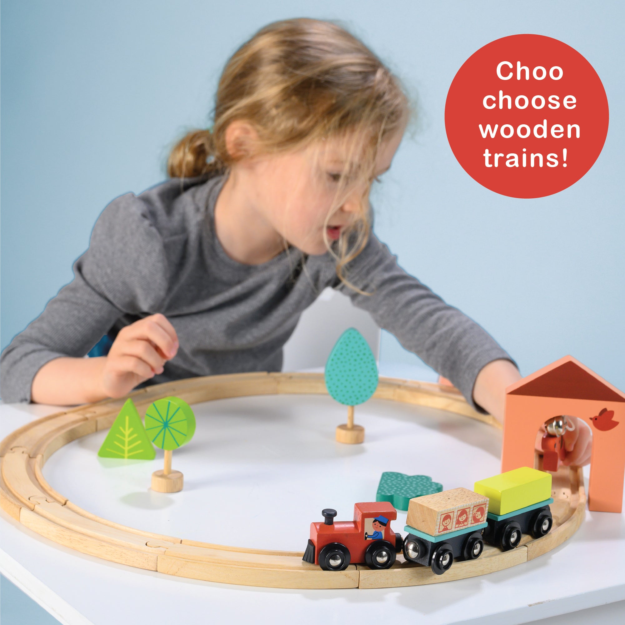 My First Train Rise My First Train Set | Mentari Toys | Wooden Train Set For Children