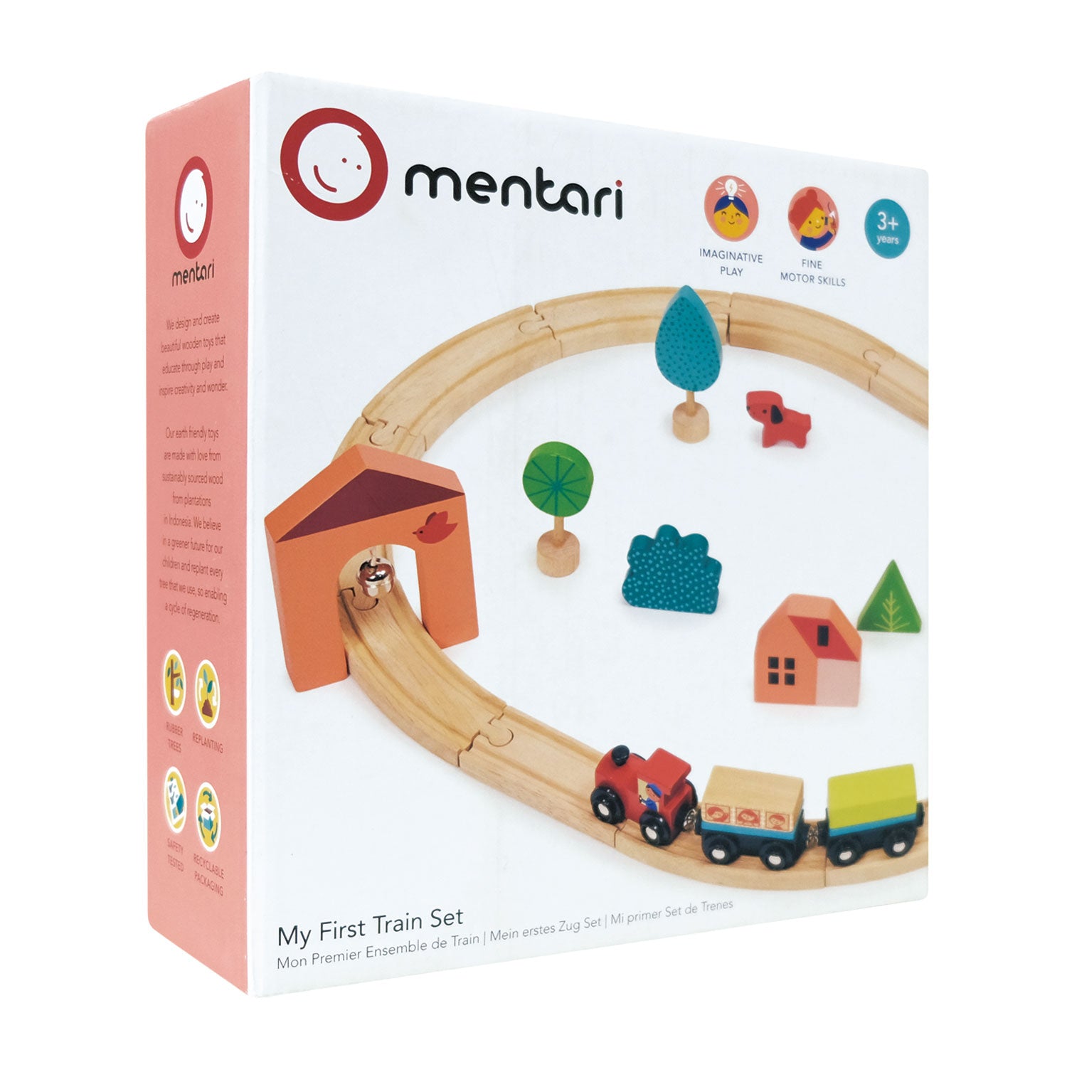 My First Train Rise My First Train Set | Mentari Toys | Wooden Train Set For Children
