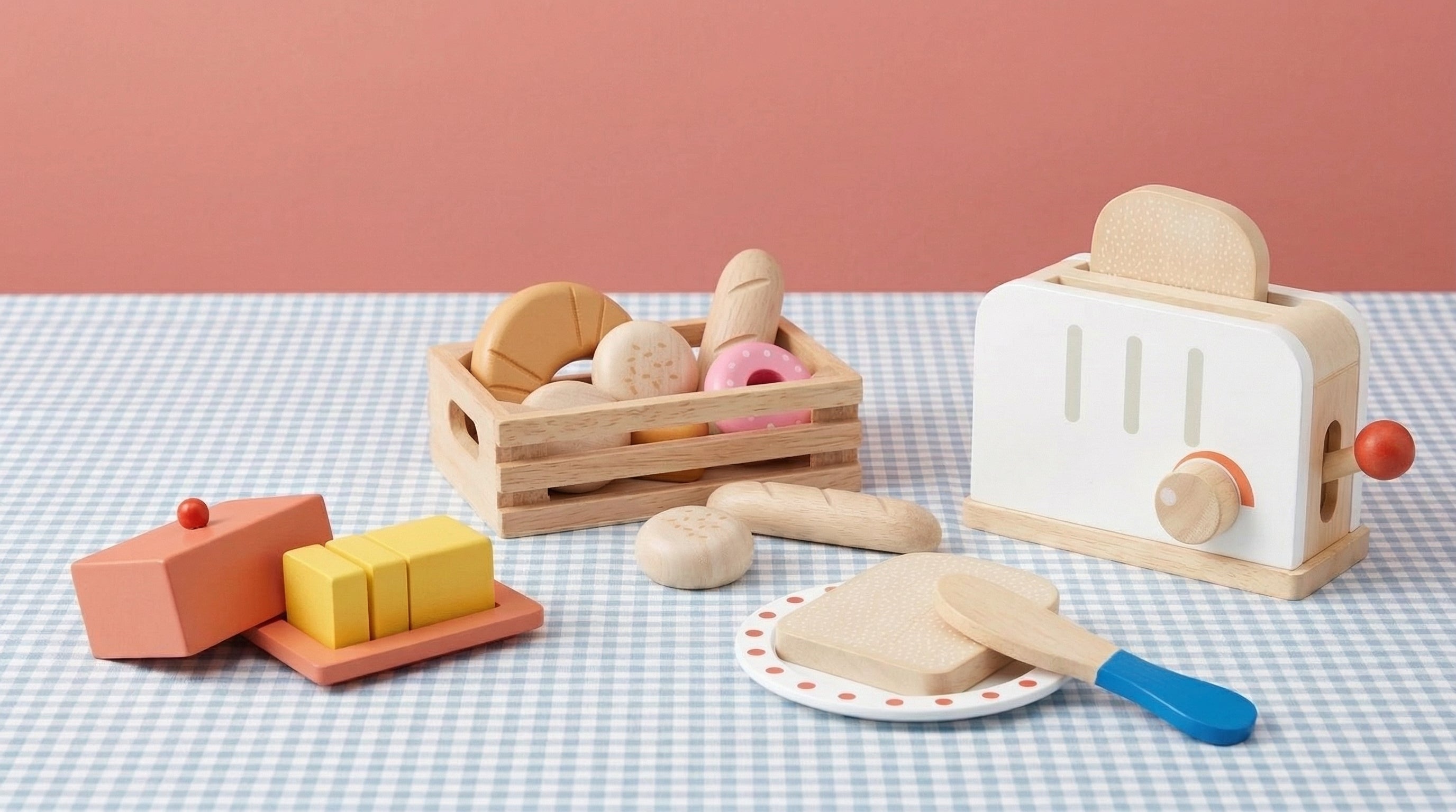 Rise & Shine Toaster Set | Mentari | Wooden Play Food