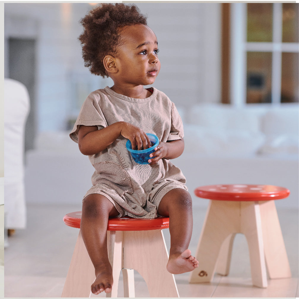 Toad Stool Bench Tender Leaf Toys | Wooden Toadstool Chair Stool