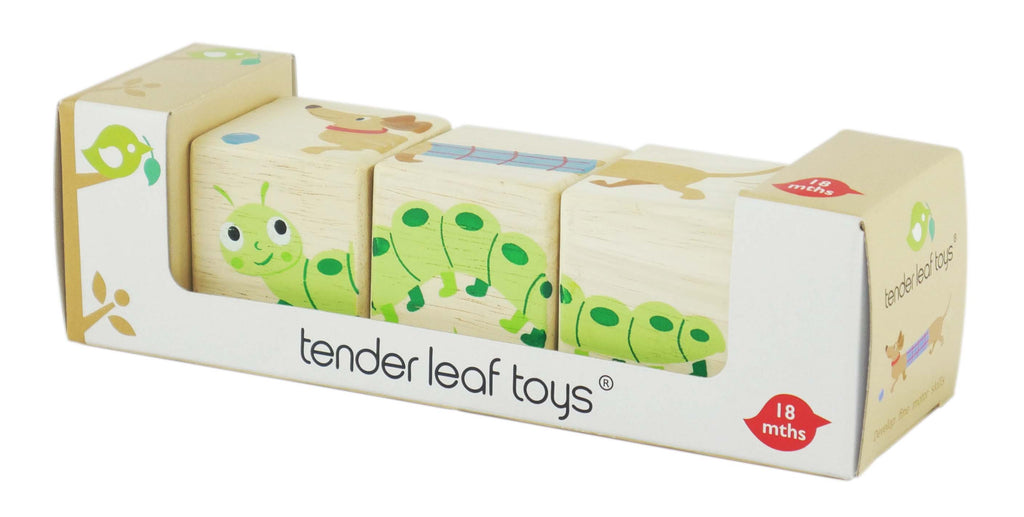 Tender Leaf wooden Toys Twisting toddler Cube blocks