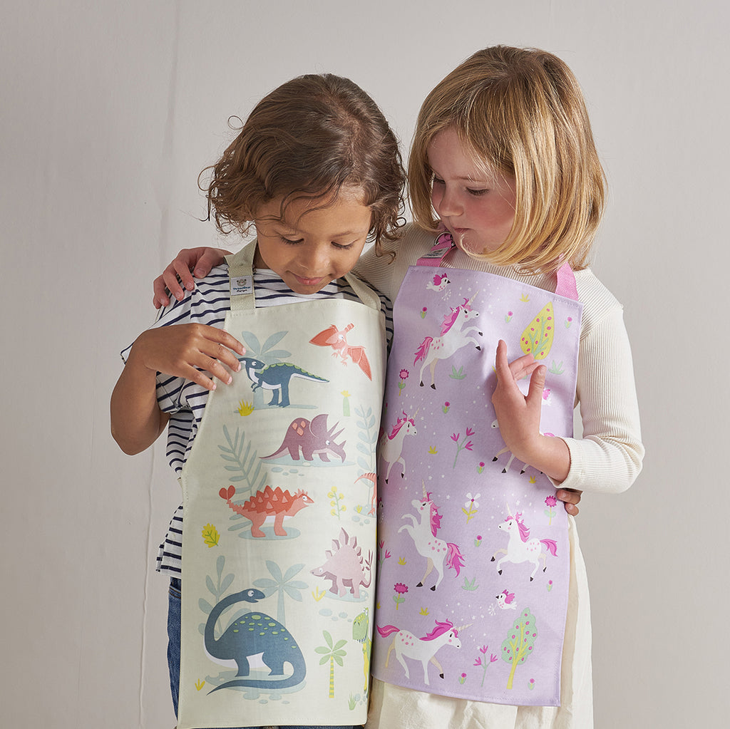 unicorn wipe clean apron for children