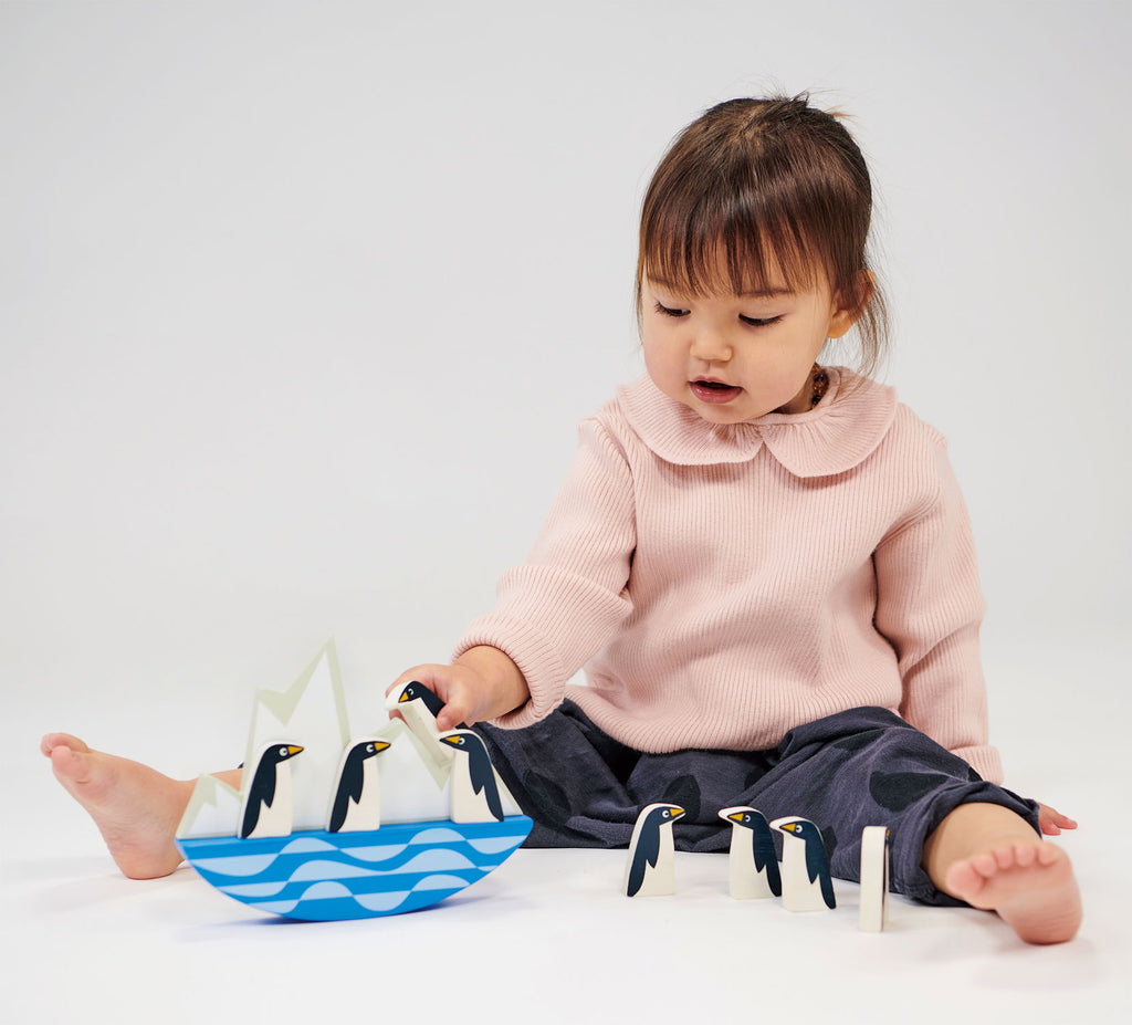 Threaded Penguin Balancing Penguins | Mentari Toys | Wooden Balancing Toys ...