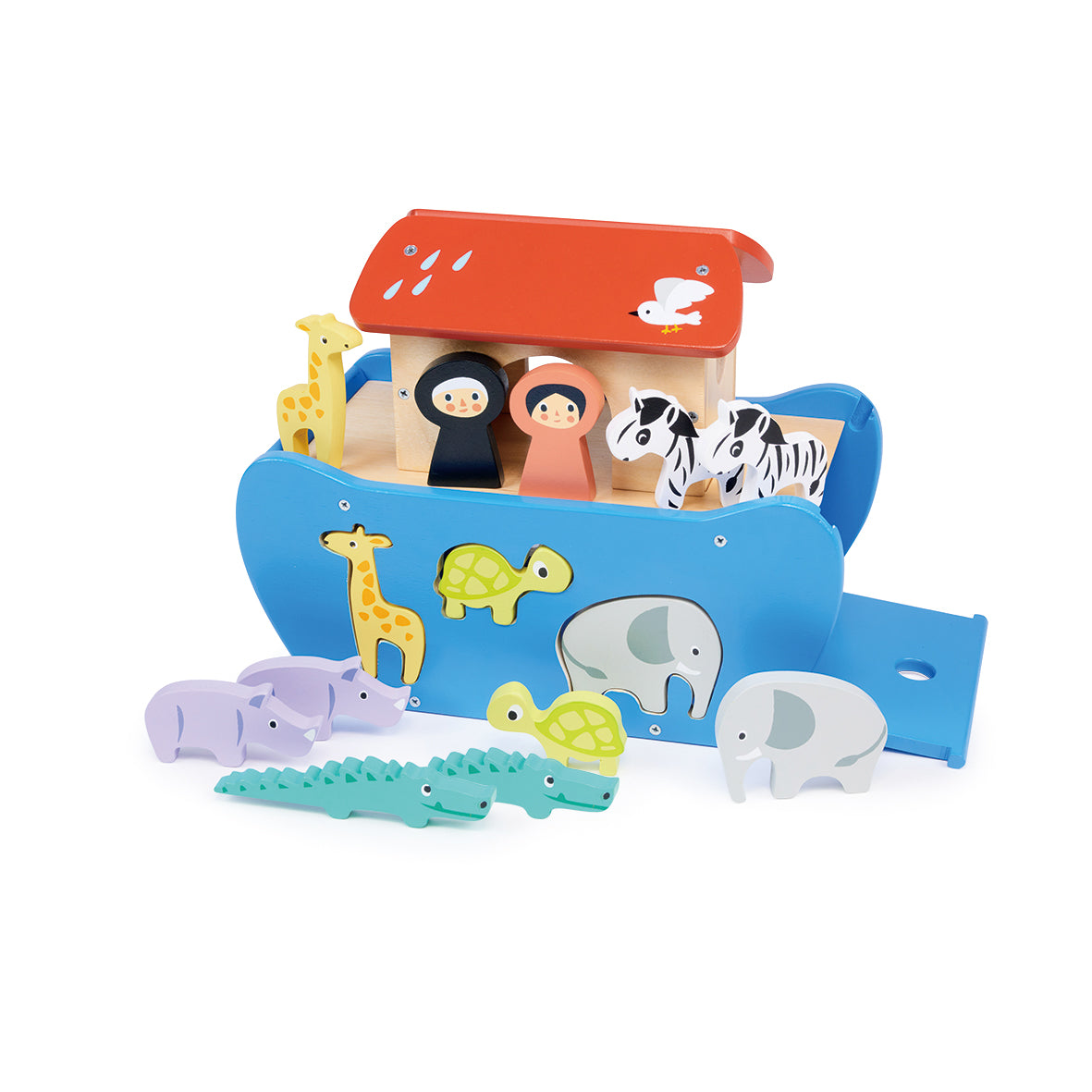 Shape Sorting Animal Ark | Mentari Toys | Wooden Animals – ThreadBeardesign