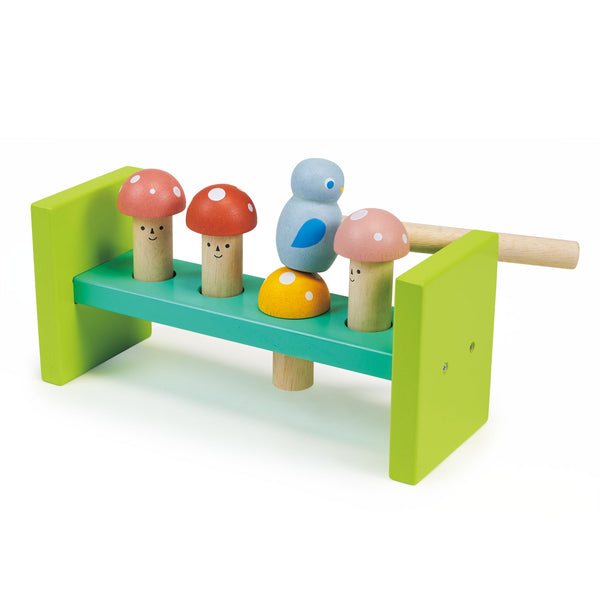 Mentari wooden Woodland Hammer Toy with bluebird hammer