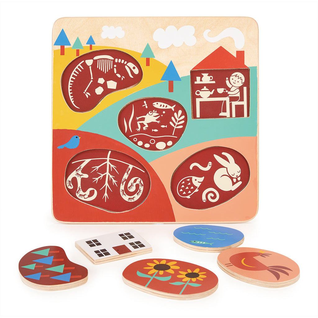 wooden shape sorting puzzle