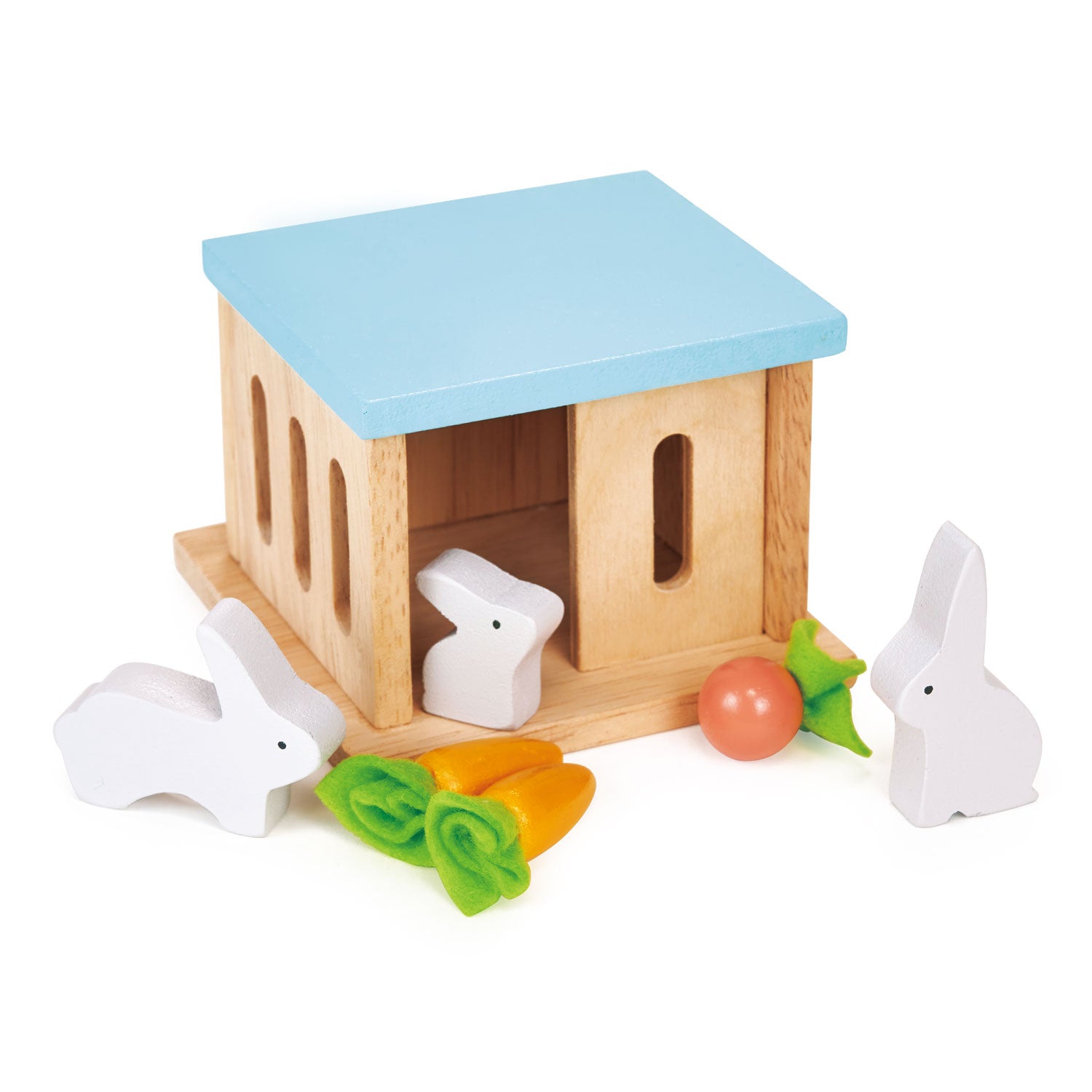 Small Rabbit Set Rabbit Hutch Pet Set | Mentari | Wooden Pet Set Toy