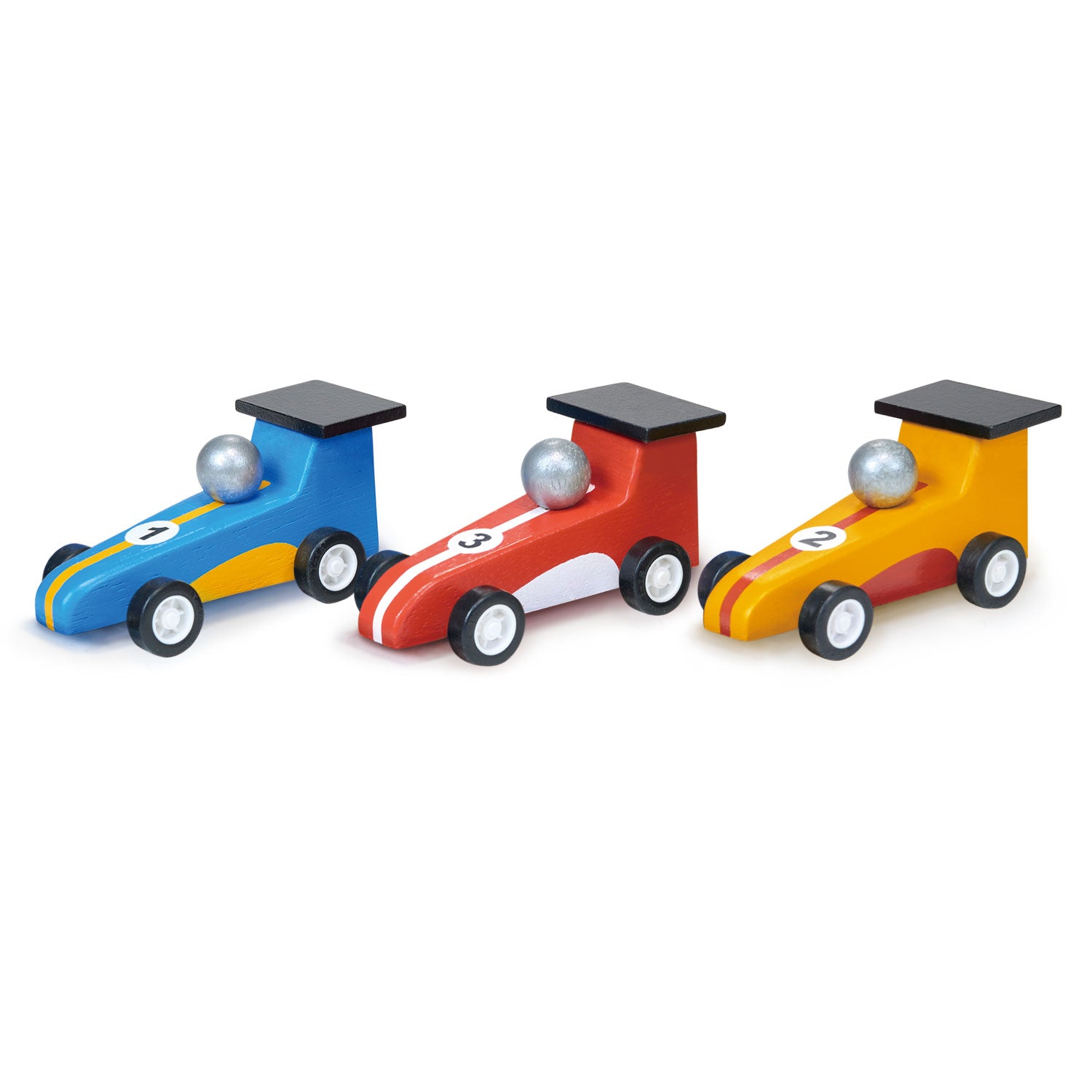 Round Pull Back Racers Pull Back Racers | Mentari Toys | Wooden Toy Car
