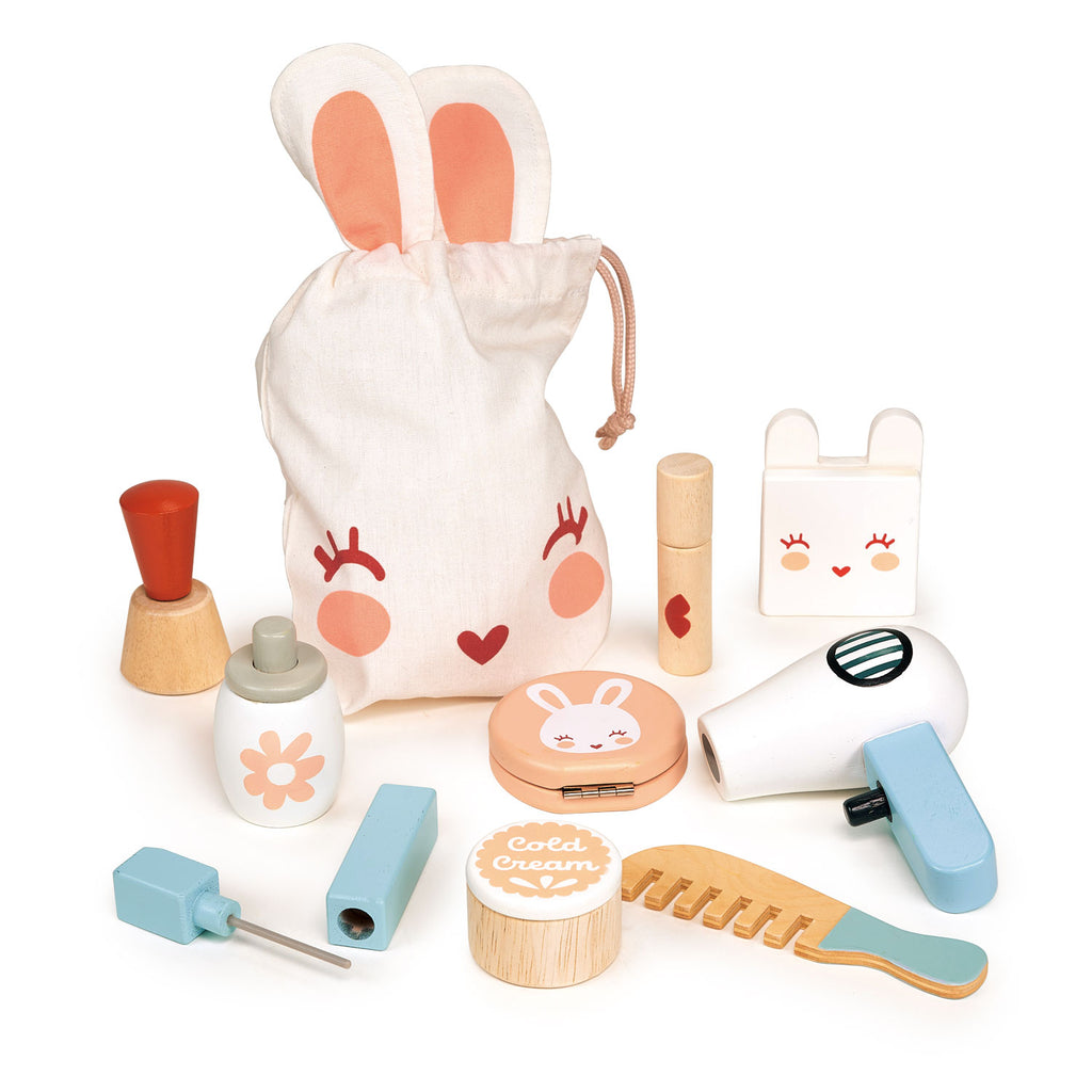wooden bunny make up set toy