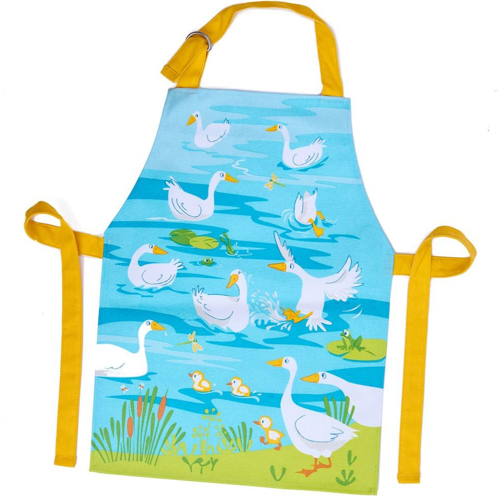 ThreadBear Design Biodegradable animal apron with wipe clean surface, made from 100% cotton and treated with a TPU coating to give a wipe clean surface.