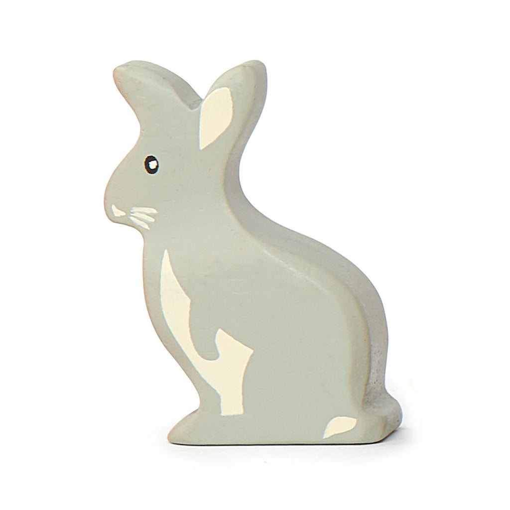 Tender Leaf wooden rabbit toy in grey