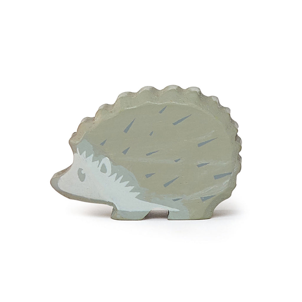 Tender Leaf wooden hedgehog toy in grey