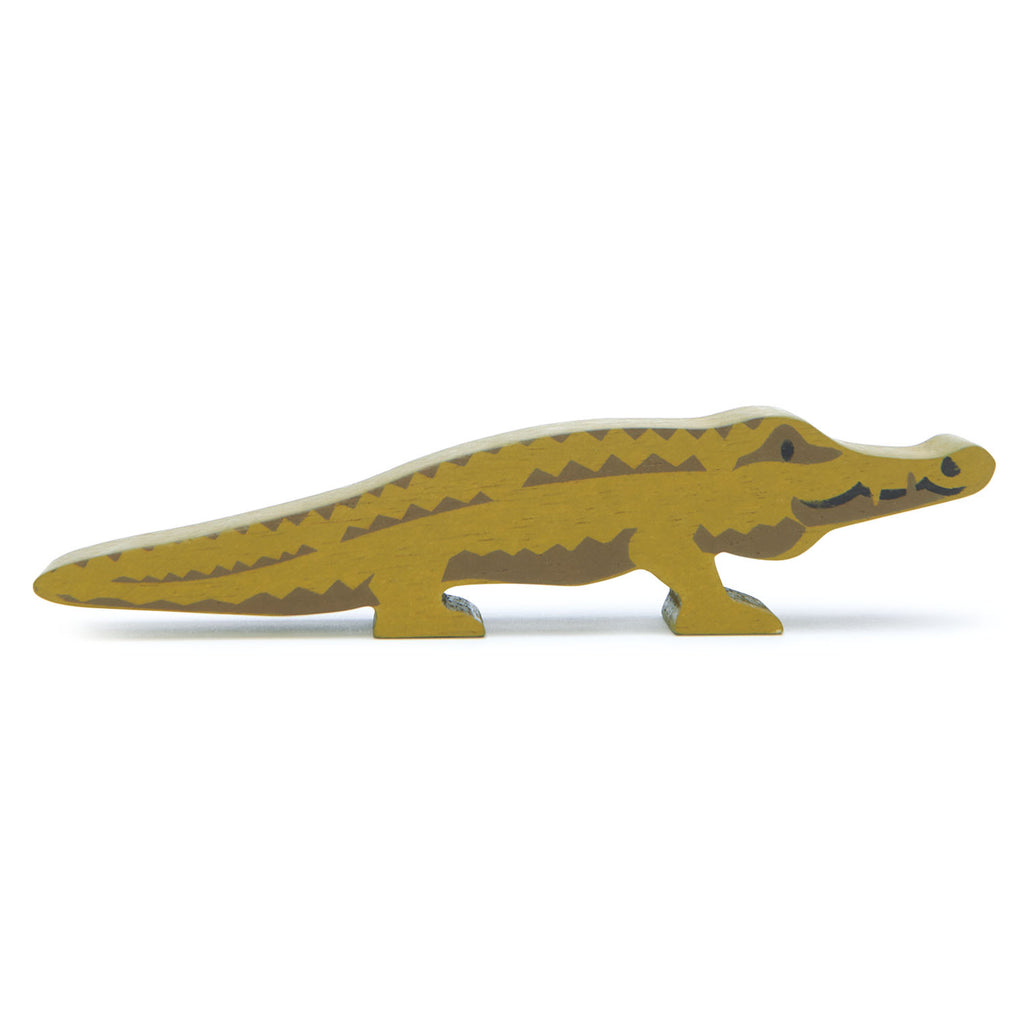 Tender Leaf wooden crocodile toy in green