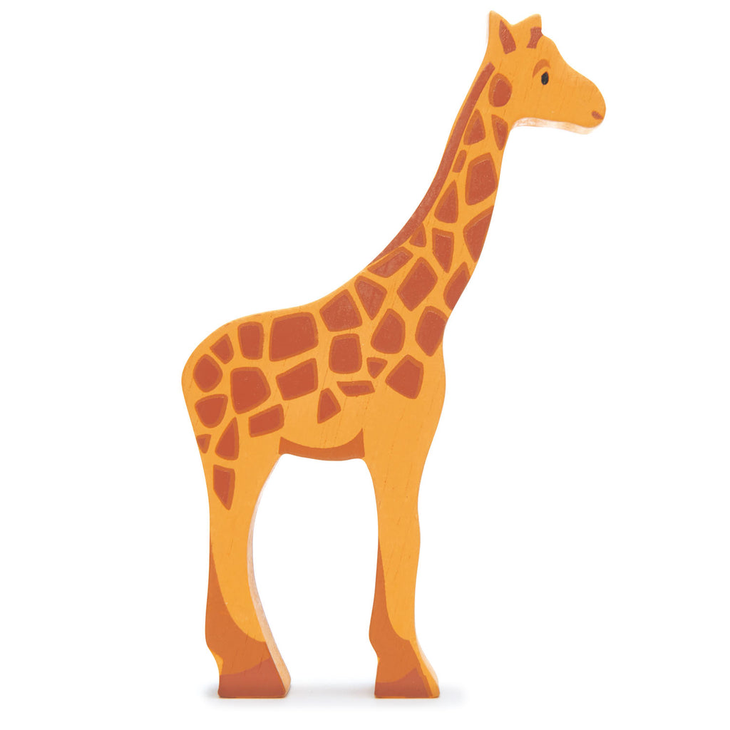 Tender Leaf wooden giraffe toy in yellow