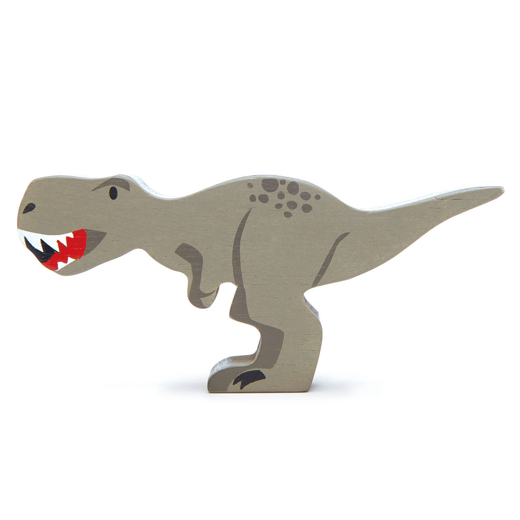 Tenderleaf wooden dinosaur animal toy in grey