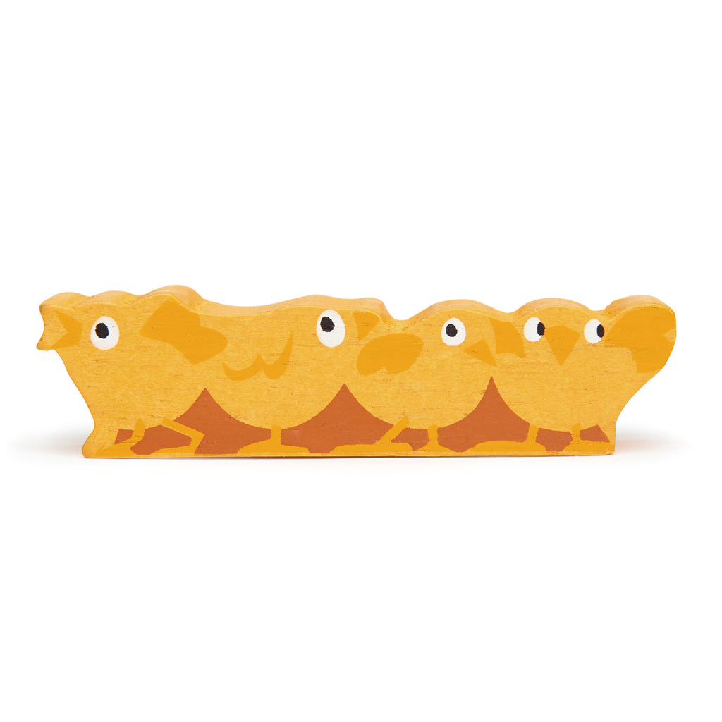 Tender Leaf wooden toys animal chicks in yellow