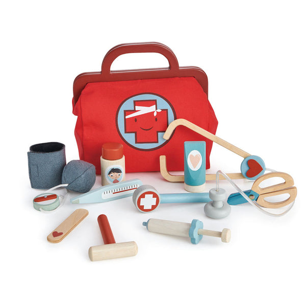 Tender Leaf Toys wooden doctor's bag role play set