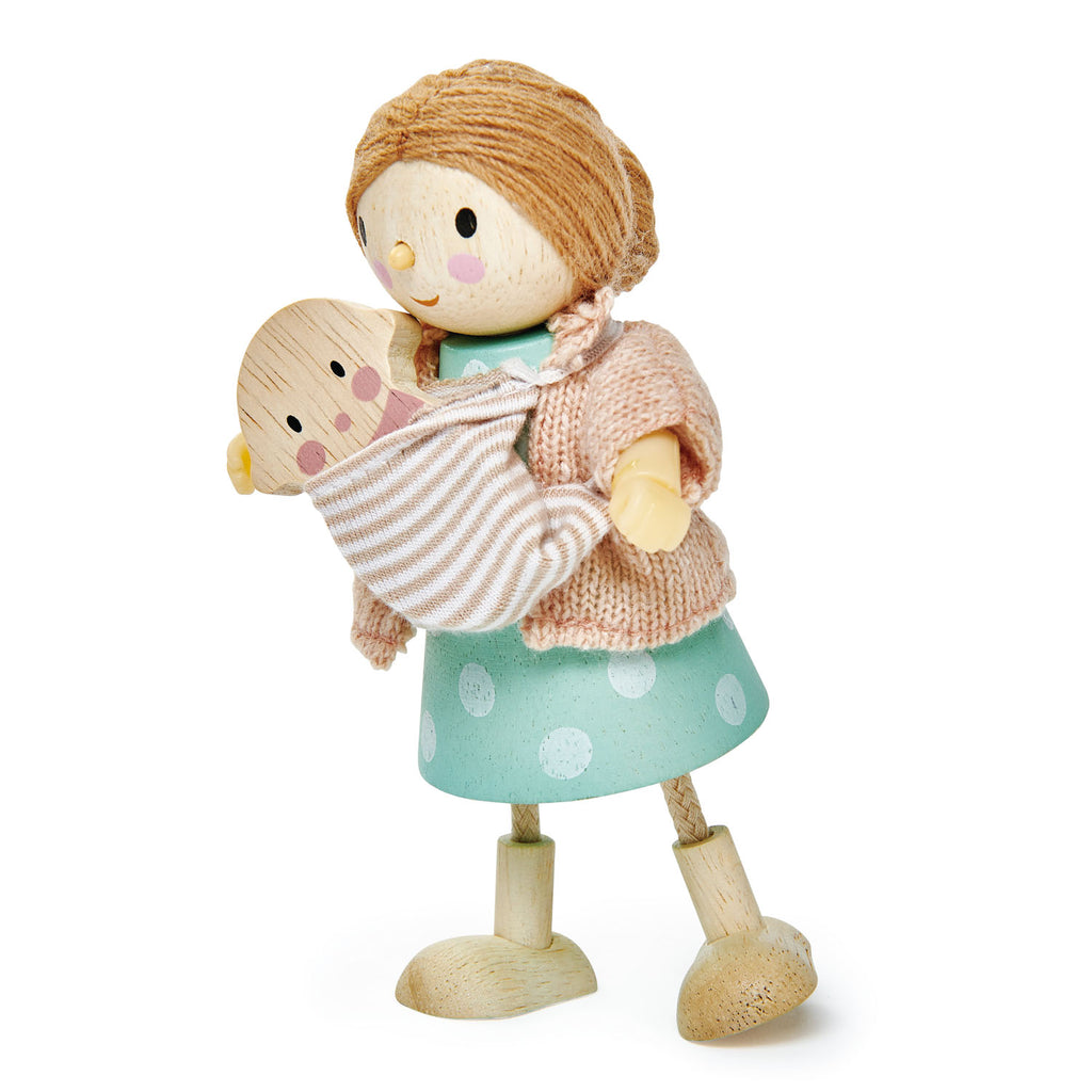 Tender Leaf Toys Wooden Dolls mrs goodwood and her baby