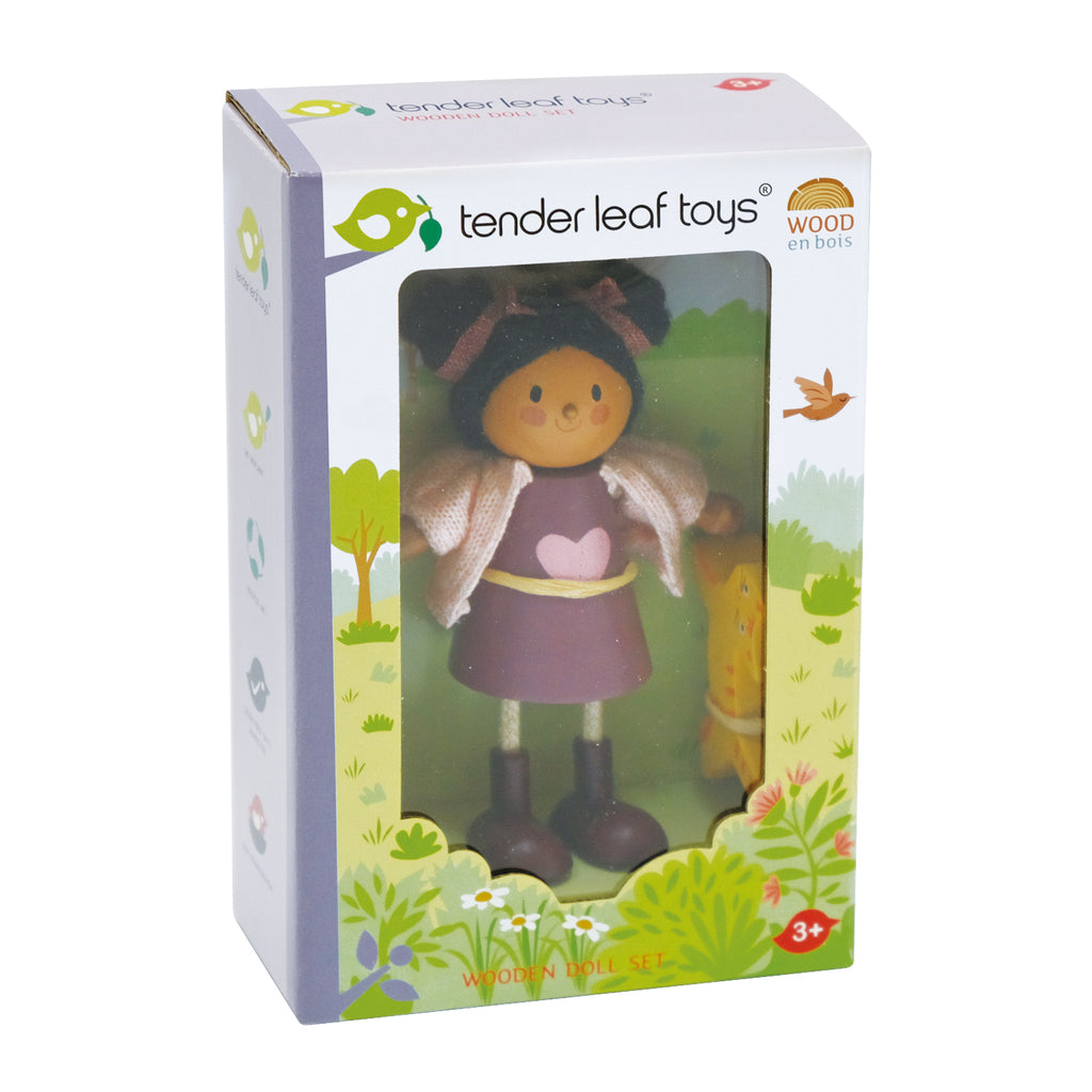 Tender Leaf toys wooden doll Ayana and her cat