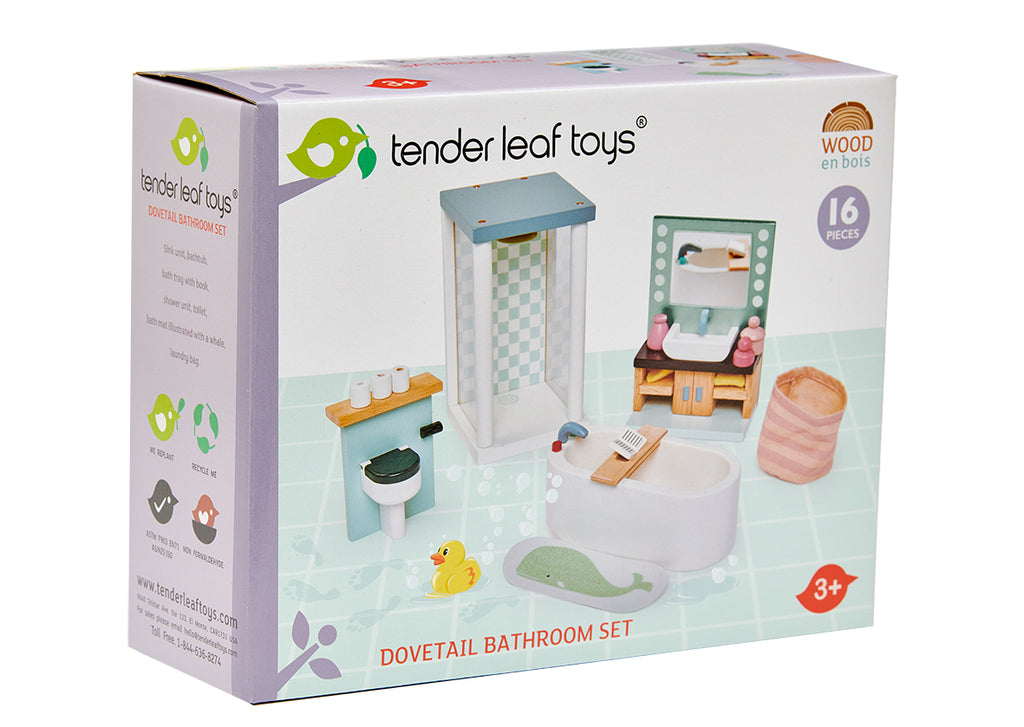 Tender Leaf wooden toys bathroom furniture set
