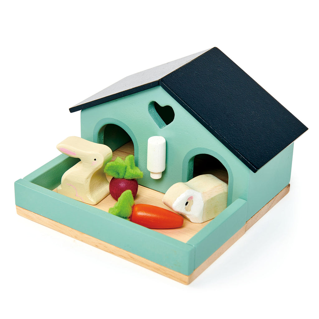 Tender Leaf wooden toys dolls house furniture pet rabbit set