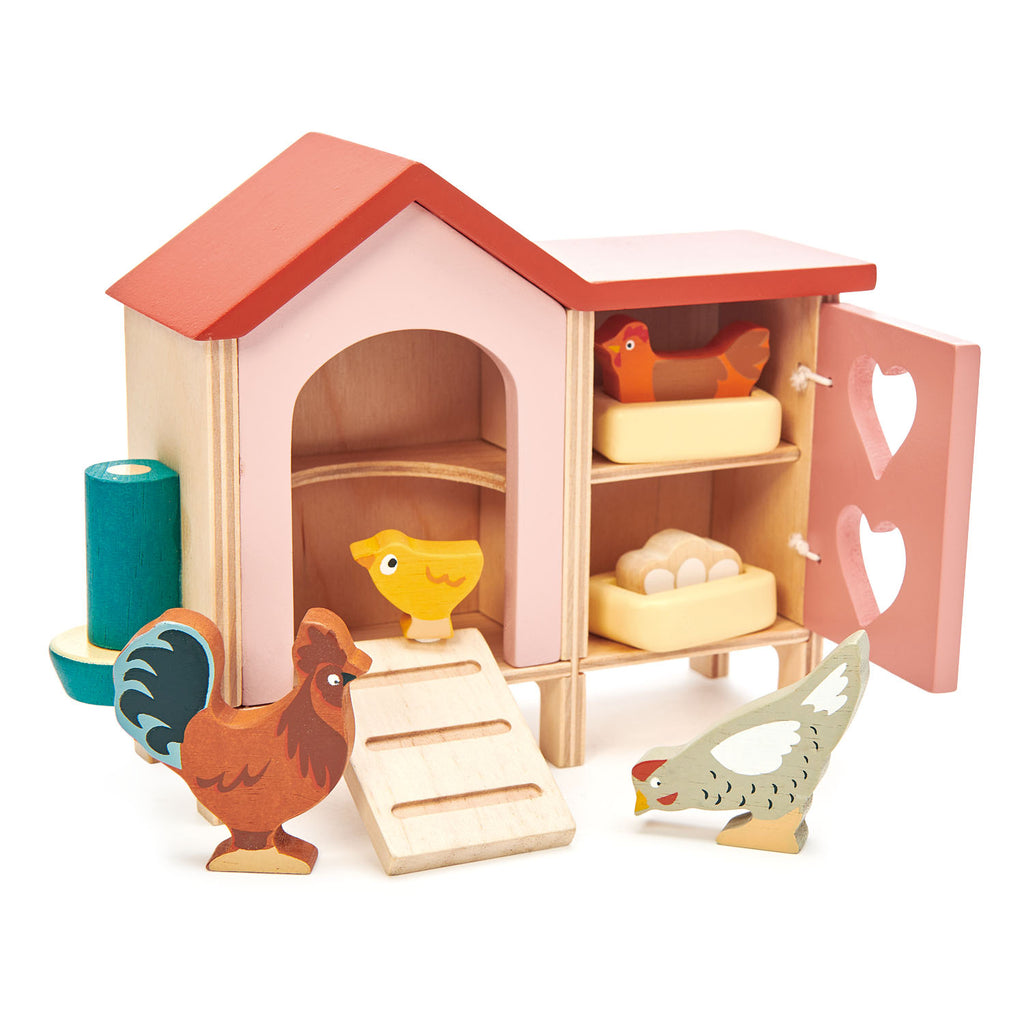 Tender Leaf wooden toys chicken coop dolls house furniture