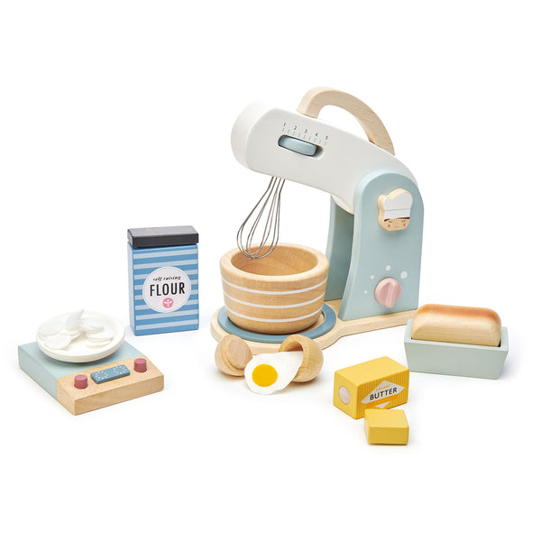 Tender Leaf Toys wooden Home Baking Set with mixer and scales