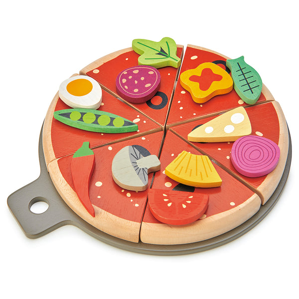 Tender Leaf Toys wooden Pizza Party play food set