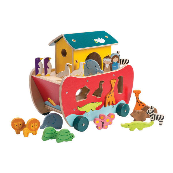 Tender Leaf Toys Noah's Shape Sorter Ark wooden toddler toy