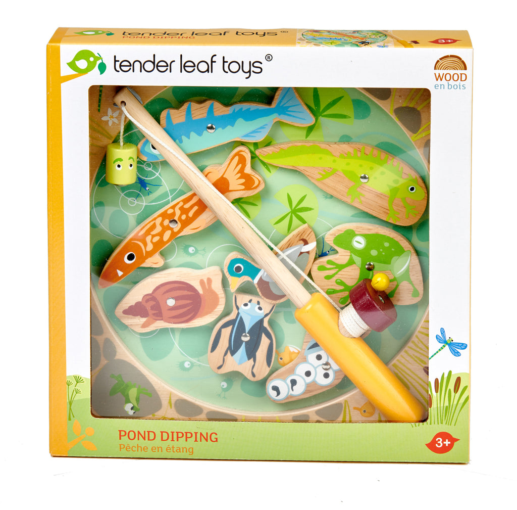 Tender Leaf Toys Wooden magnetic pond dipping game