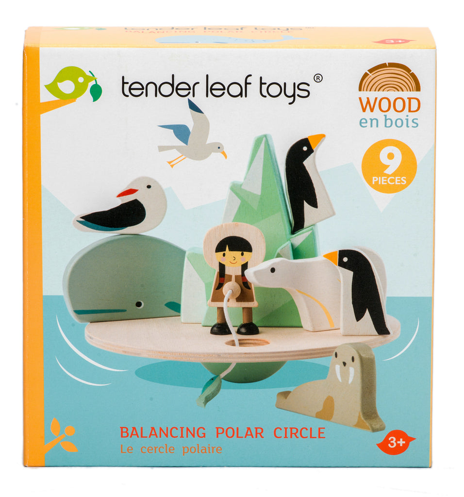Tender Leaf Toys wooden balancing game polar circle