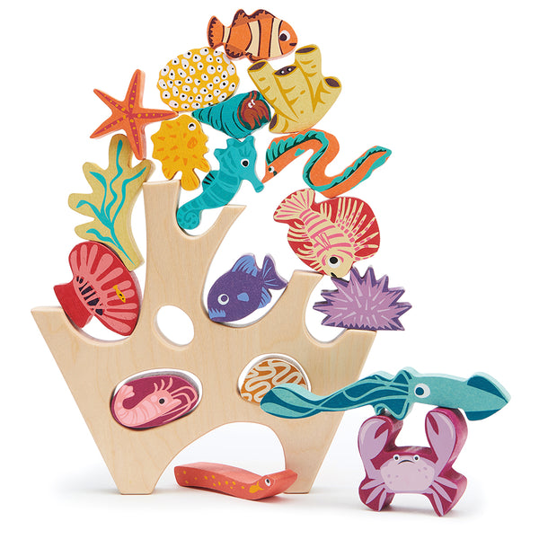 Tender Leaf Toys Stacking Coral Reef wooden stacking toy