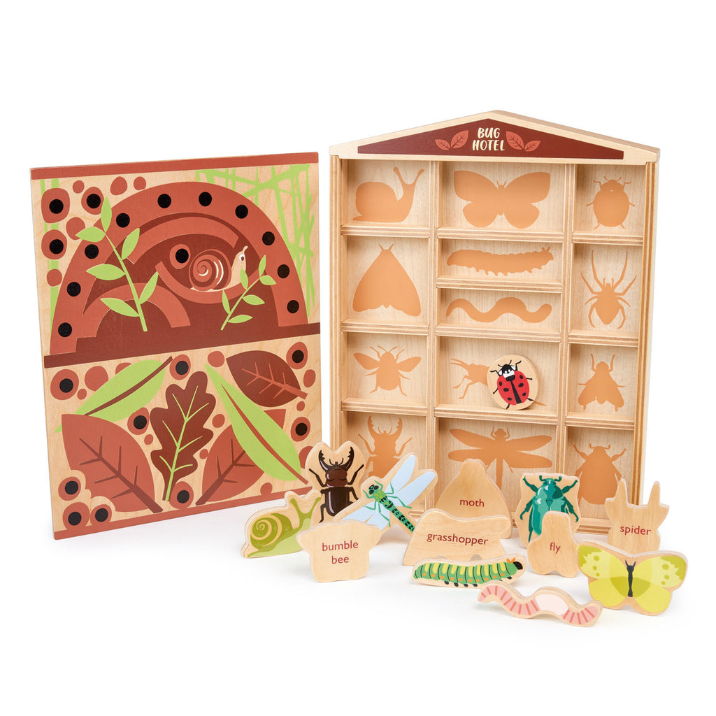 wooden educational bug toy box for children