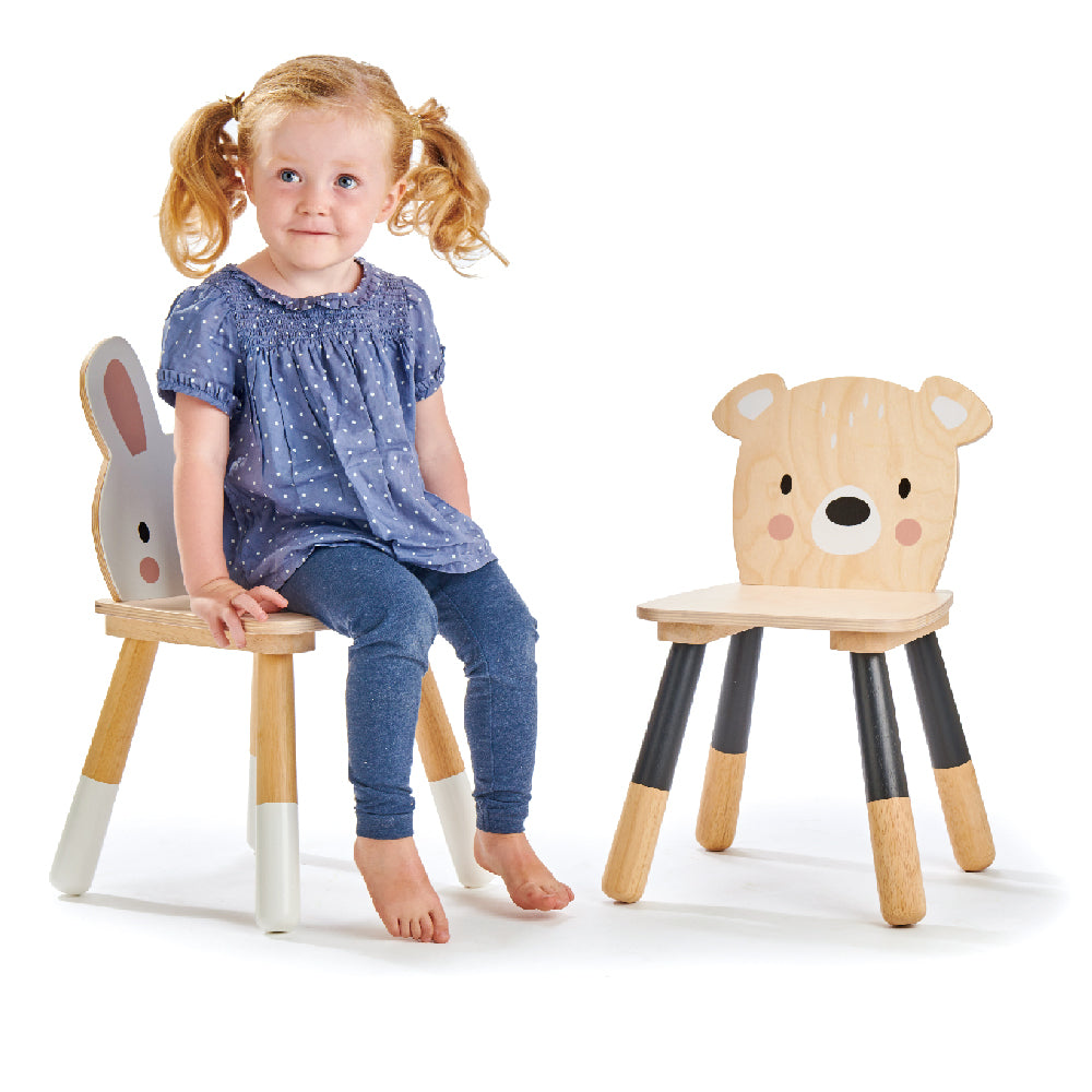 Tender Leaf Toys wooden stylish Bear chair made from top quality plywood and sustainable rubber wood