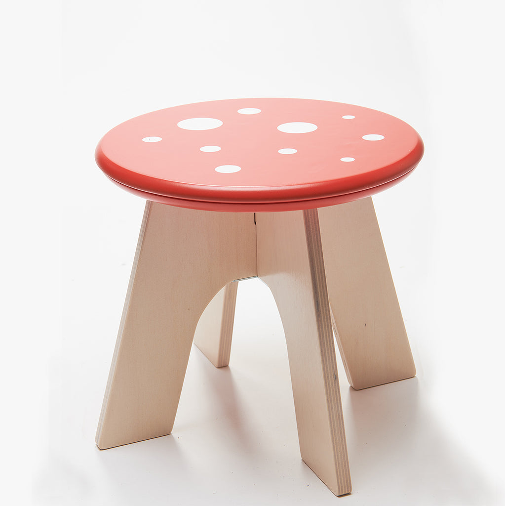 Toad Stool Bench Tender Leaf Toys | Wooden Toadstool Chair Stool