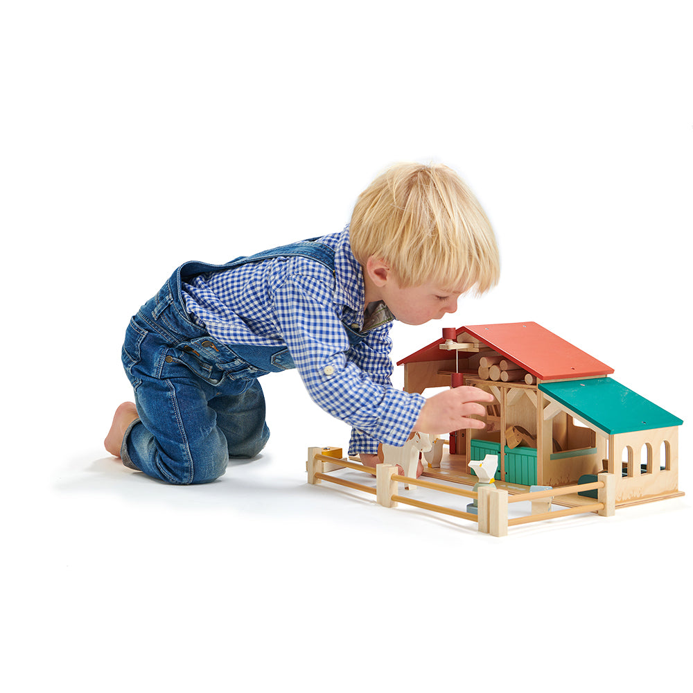 plastic free farm toy made from sustainable wood by tenderleaf toys a perfect gift present idea for children