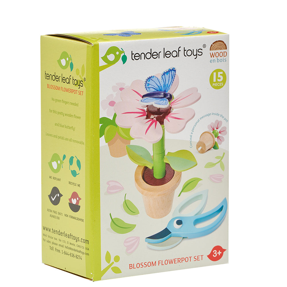 Tender Leaf wooden toy flower pot